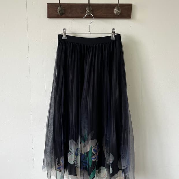 Japan vtg 아트 플라워 스커트