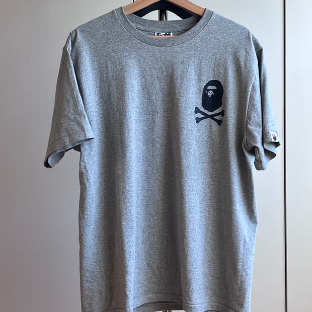 베이프 BAPE 해골 반팔티 L 회색
