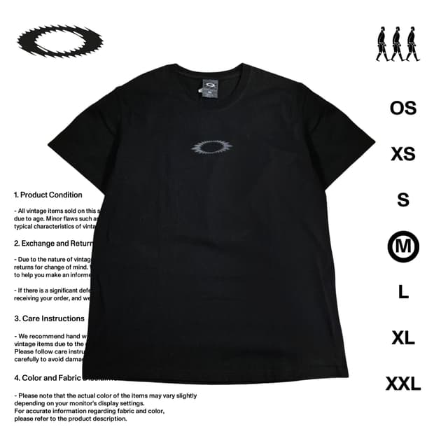 오클리 소프트웨어 메탈 로고 반팔 티셔츠 M사이즈