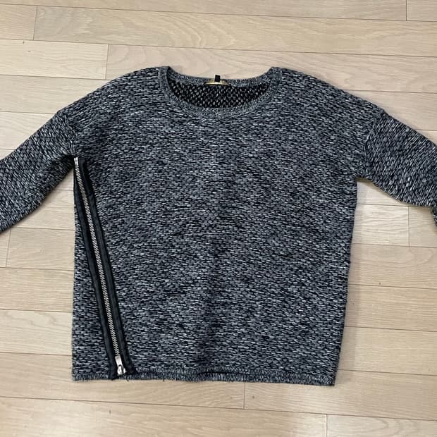 [새상품급] maje 블랙그레이 니트 스웨터 마쥬