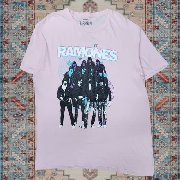 라몬즈 Ramones 빈티지 그래픽 밴드 티셔츠 L