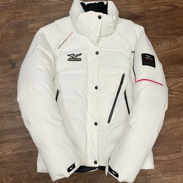 미즈노 MIZUNO 스노우기어 다운 패딩 자켓 화이트