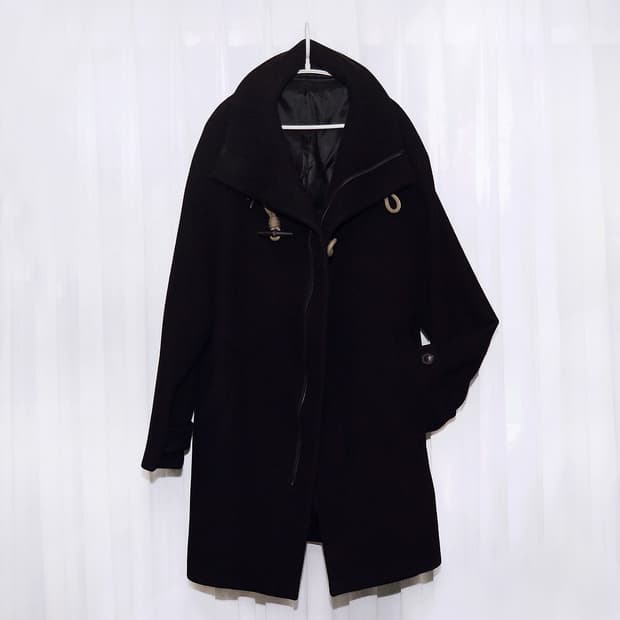 시스템 옴므 울캐시미어 집업 하이넥 더플 오버 코트 (100-105)