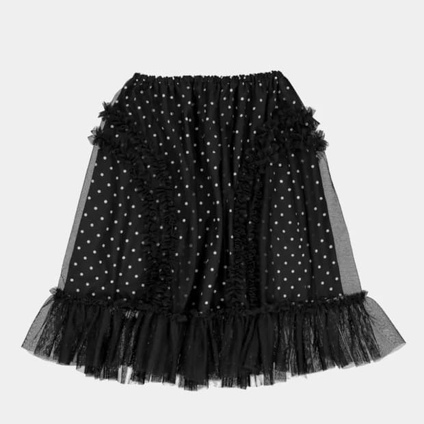 생긴 스튜디오  러플 도트 샤스커트