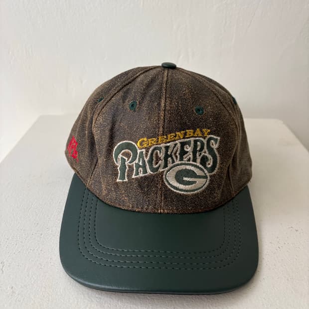 90's NFL Green Bay Pakers Leather cap