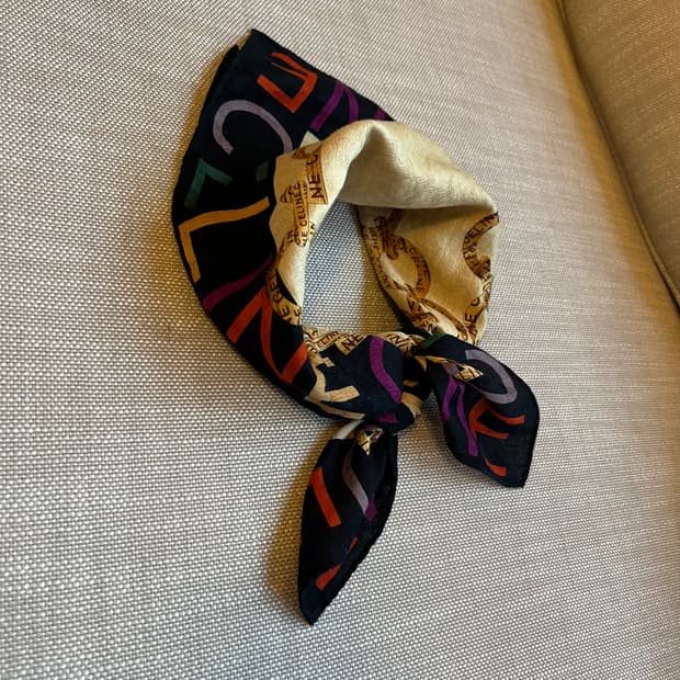 (정품) 빈티지 셀린느 CELINE 자가드 면 스카프