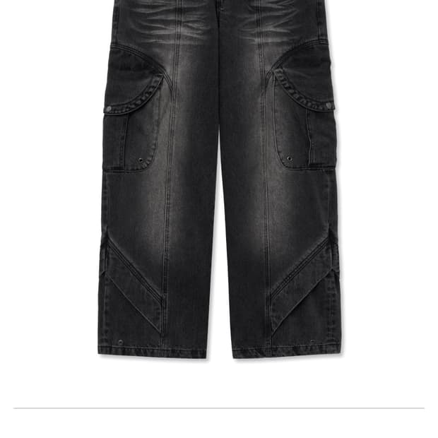 IDWS / PRYER CARGO DENIM PANTS BLACK