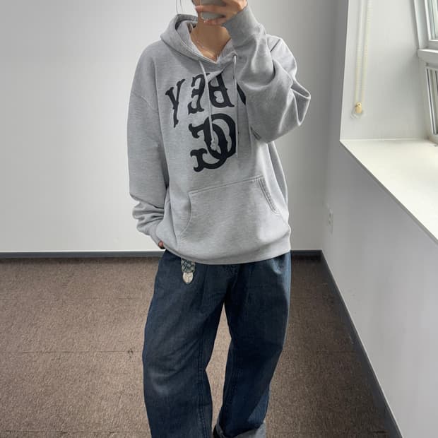 Obey 오베이 그레이 후드티