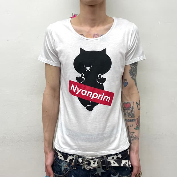 Cat fuck White T-shirt 