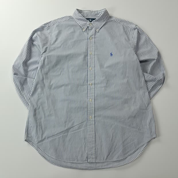 CK561 XL 폴로 00s 블루블랙 스트라이프 셔츠 남방