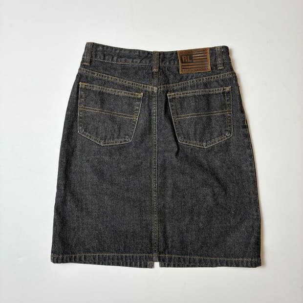 폴로 진스 00's 흑청 데님 스커트 PN8619