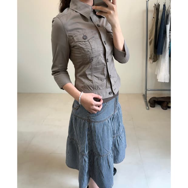 Alpha cubic 하프 슬리브 자켓