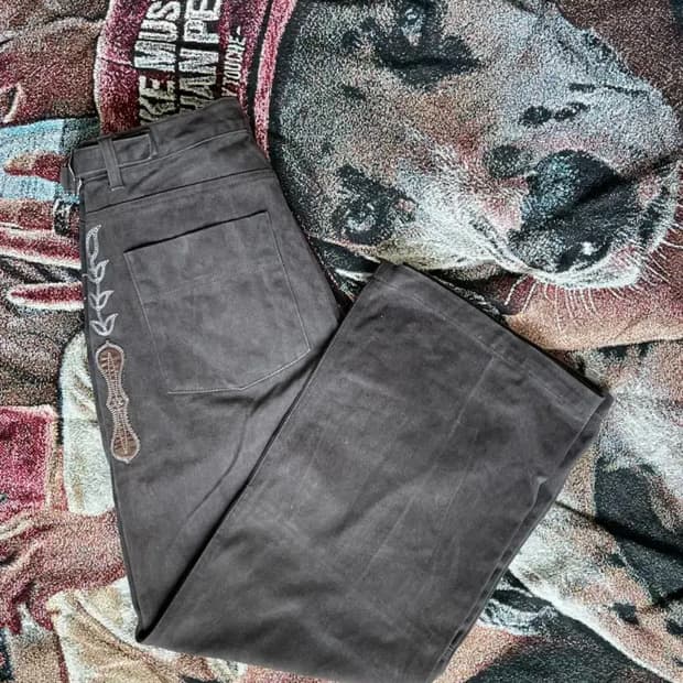 카락터 웨스턴 부츠컷 워크팬츠