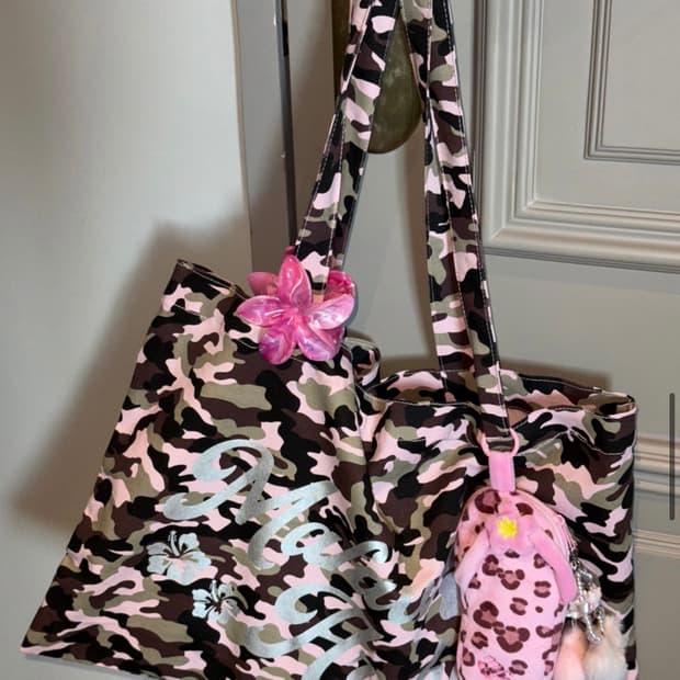 마이페이브아카이브 핑크 카모플라쥬 빅 토트백 