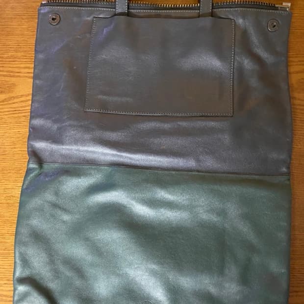 발렌티노 가라바니 투톤 레더 핸들 클러치 2way 백