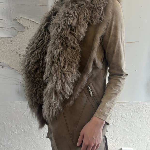 Beige Fur Vest
