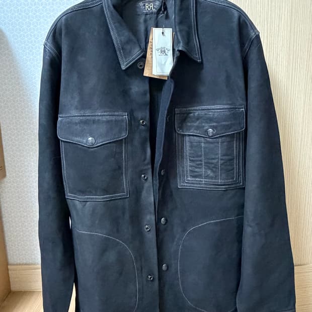 Rrl 러프아웃 스웨이드 워크셔츠 L