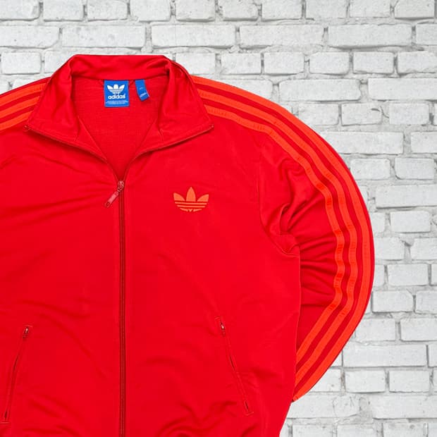 아디다스 파이어버드 레드 빈티지 져지 105