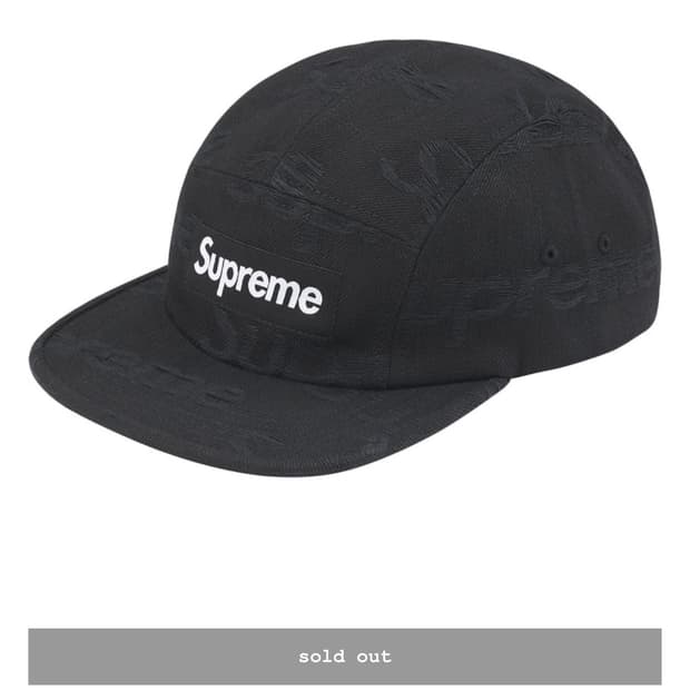 슈프림 자카드 로고 데님 캠프캡