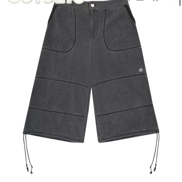 coyseio - oxford zigzag pants charcoal