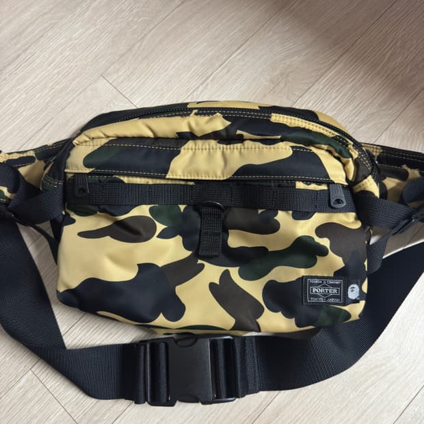 포터x베이프 웨이스트백