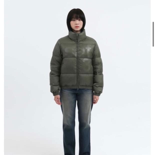 사파리스팟 1/2 베이직 사파리 다운 패딩 1사이즈(하자o)