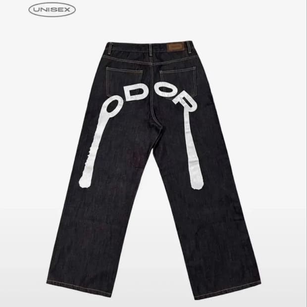 오도어 Logo drop denim in white 사이즈 1