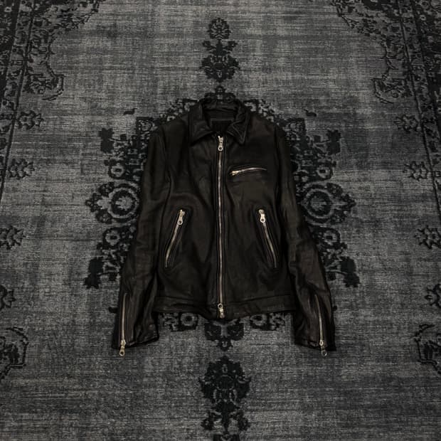 Luv maison cow skin single rider jacket