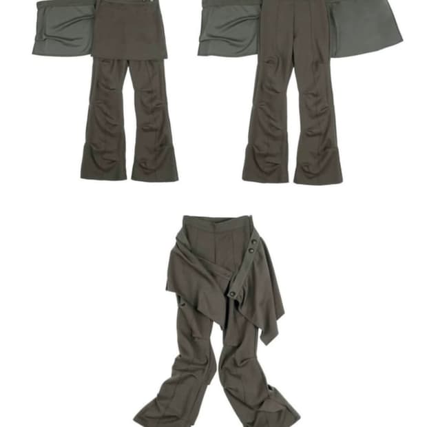 오호스 Wrap over Tuck Pants