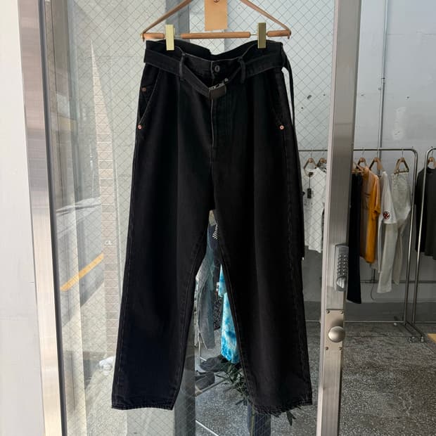 doublet Silk Denim Wide Trouser