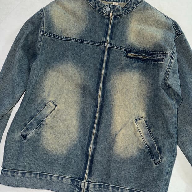 워싱 데님 청 자켓