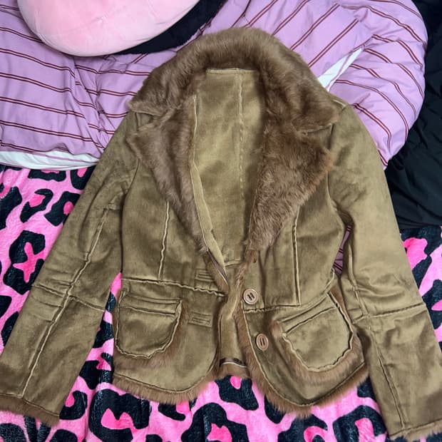 갸루 y2k 빈티지 퍼 자켓 