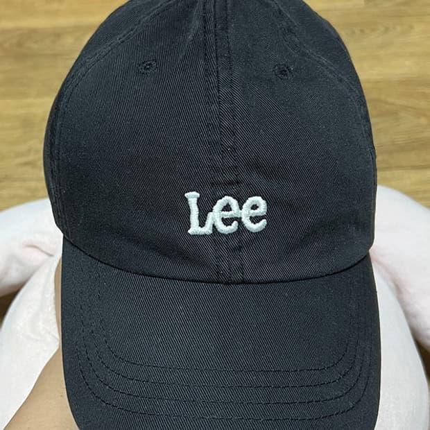 Lee 리 블랙 모자 볼캡 스트릿 캐주얼 남녀공용 기본스타일 프리사이즈