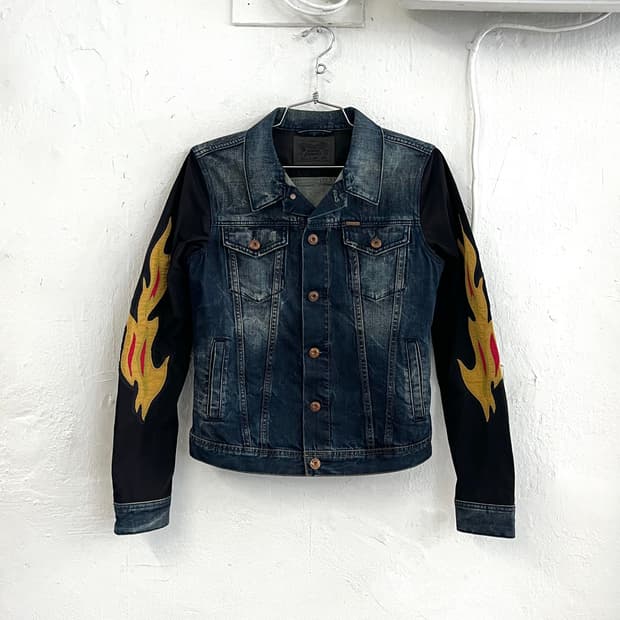디젤 컬렉션 플레임 데님 자켓