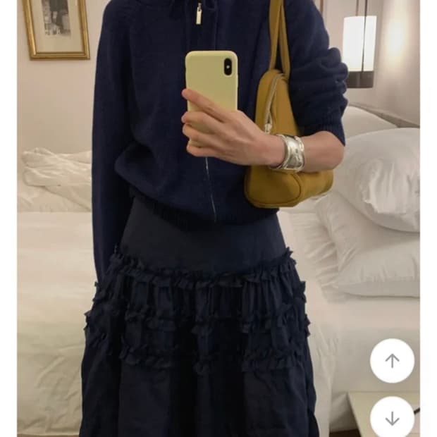 메이비베이비 니트후드집업&나시프릴미디원피스