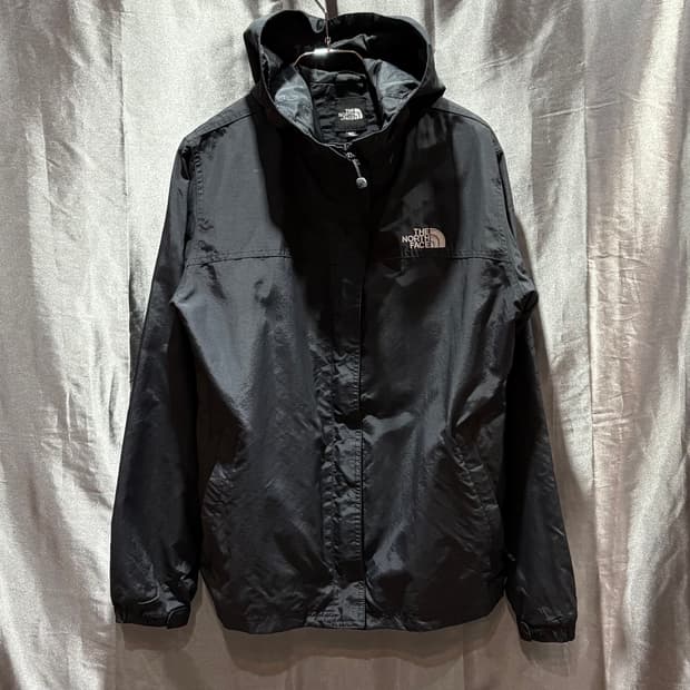 S 노스페이스 블랙 후드 바람막이