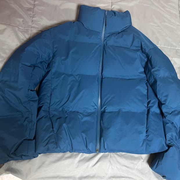 유니클로 패딩 블루