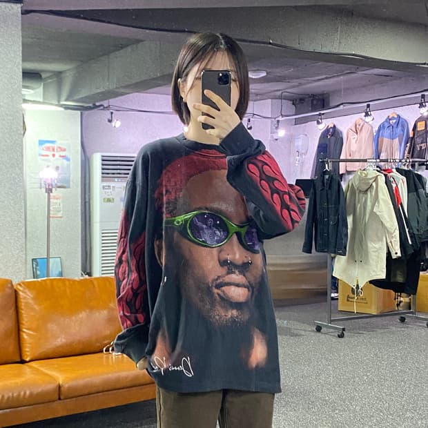 빈티지 데니스 로드먼 그래픽 롱슬리브 B4409