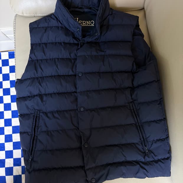 HERNO 남성 패딩 조끼 네이비 54