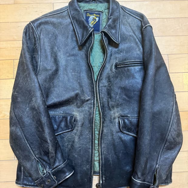 빈티지 A2 레더 자켓 A-2 가죽 자켓 L