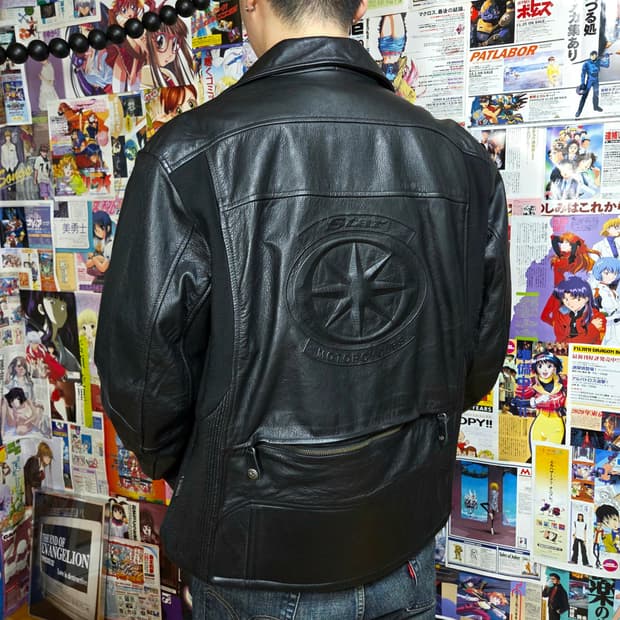 야마하 STAR 블랙 리얼 레더 라이더 자켓