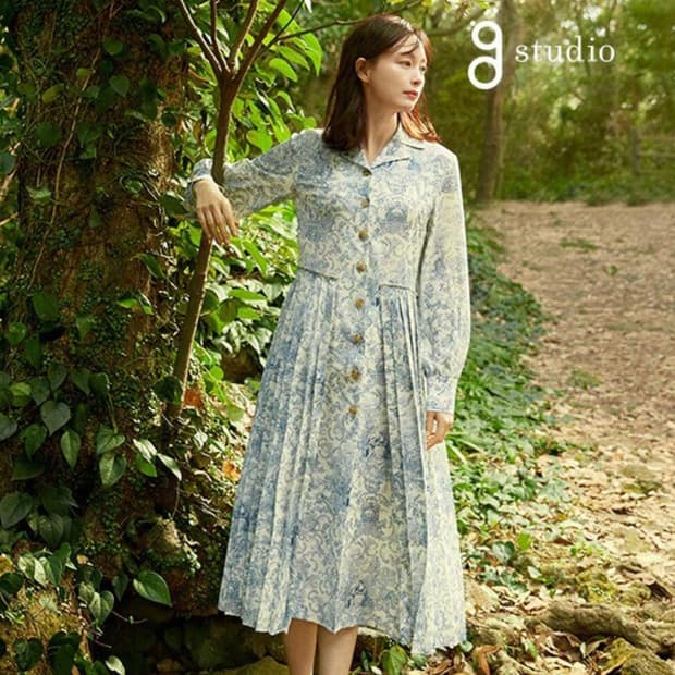 지스튜디오(g studio) 플리츠 원피스 55 새상품
