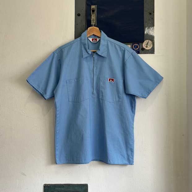 90s Ben Davis Half Zip Work Shirt