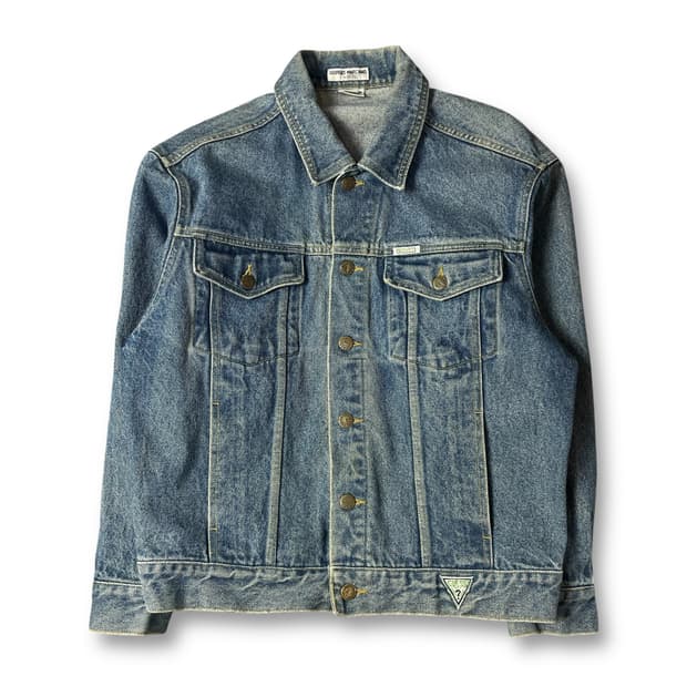 게스 중청 투포켓 데님 자켓 M