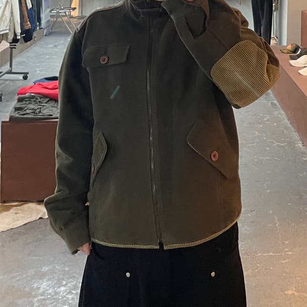 장 샤를 드 카스텔바쟉 레더숄더 자켓 H2282