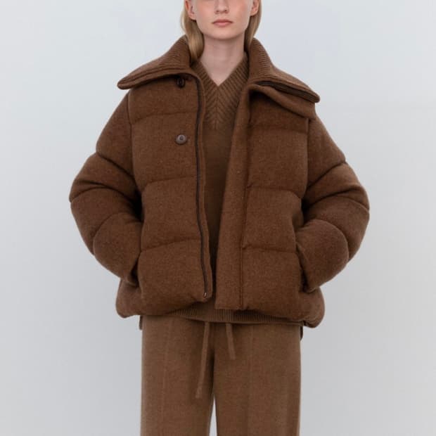 L 우마뭉 브라운 니트패딩