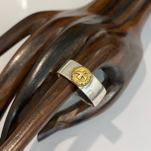 gold eagle 925silver ring