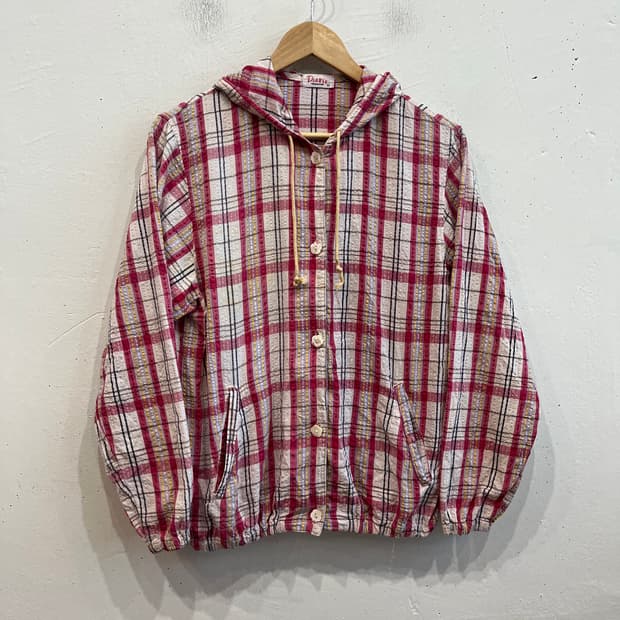 DIABLE 시어서커 빈티지 체크 후드 자켓 MADE IN JAPAN