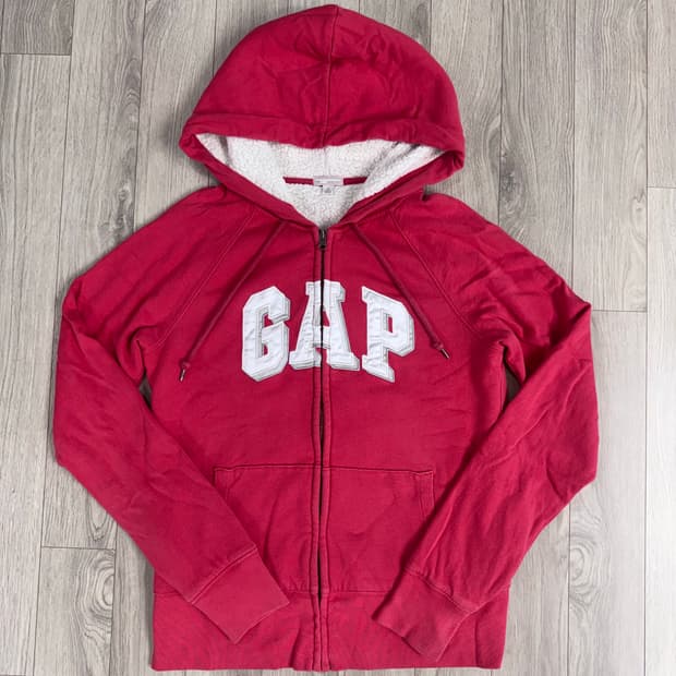 갭 3D 로고 양털 후드집업