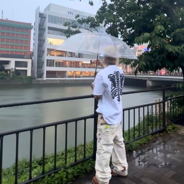 자라 x 앤더슨벨 더블 웨이스트밴드 프린티드 진 옐로우